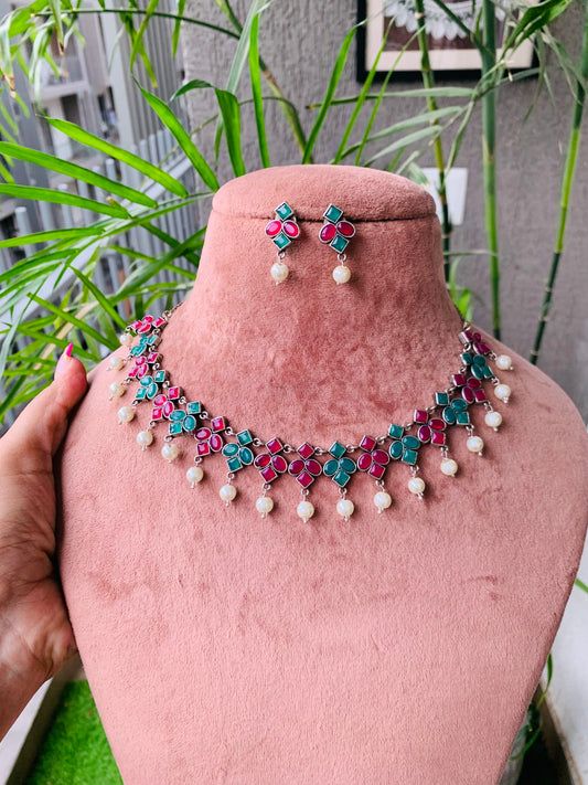 Ruby Green Choker