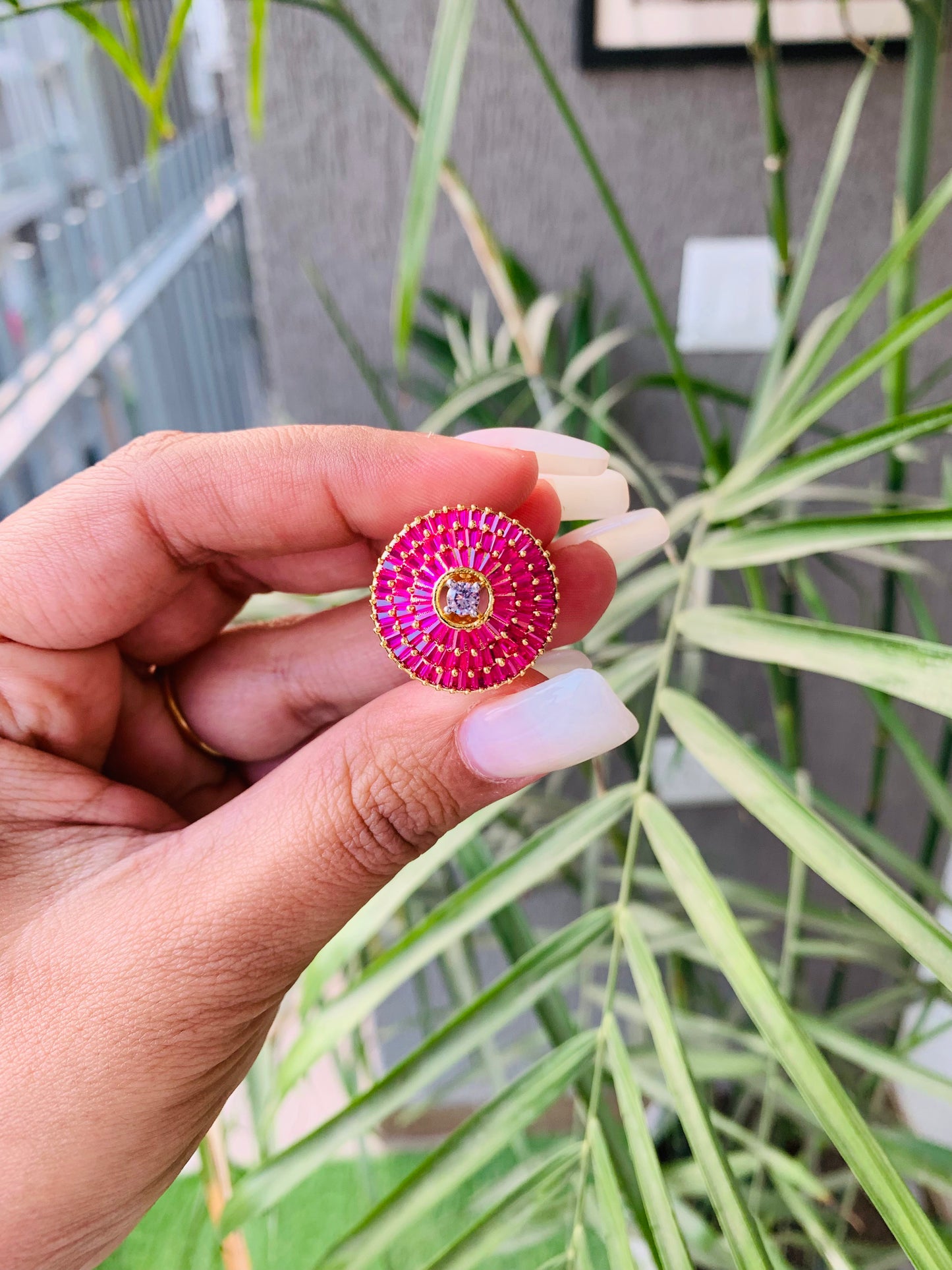 Golden Ruby Medium Size Ring