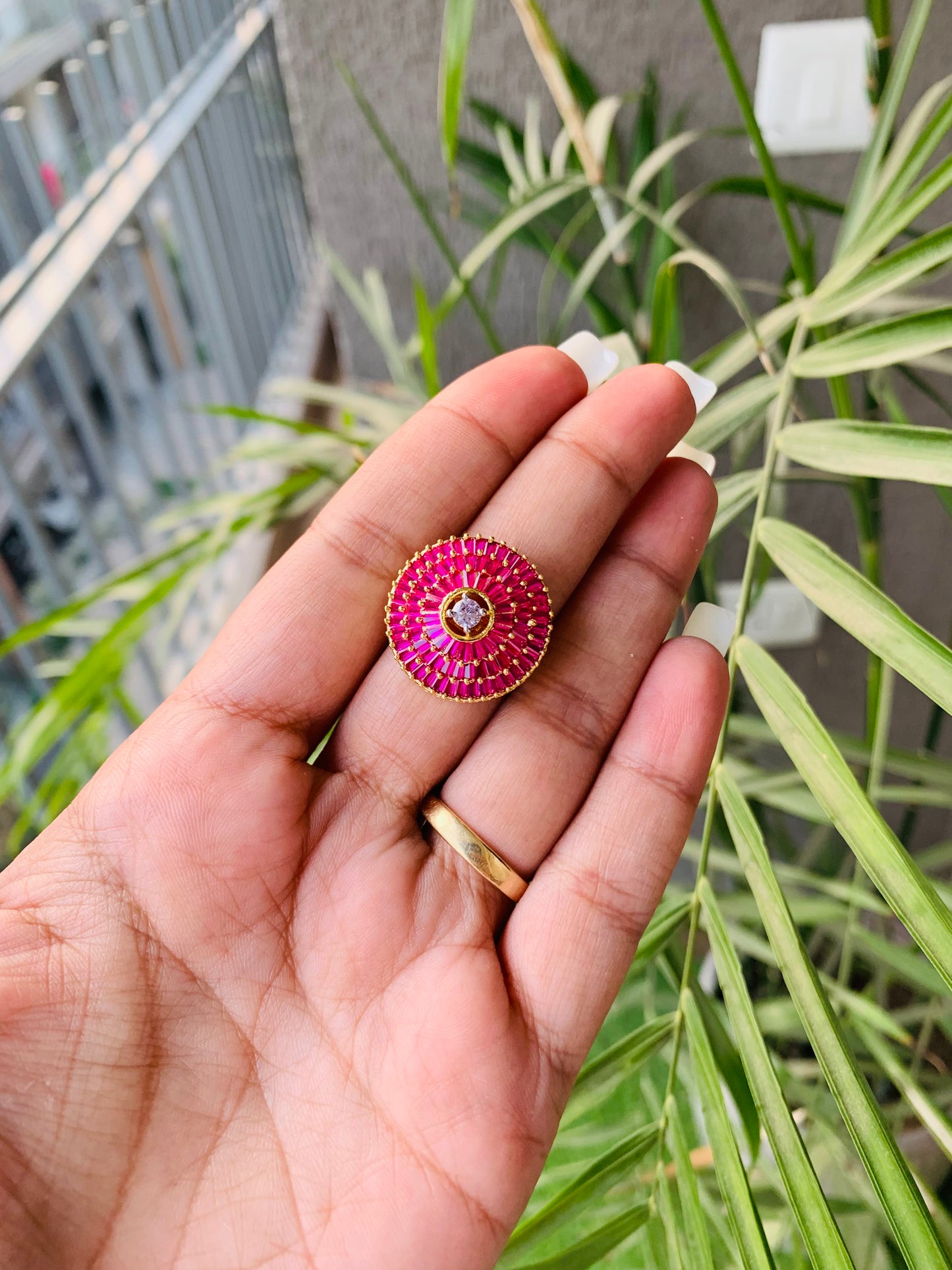 Golden Ruby Medium Size Ring