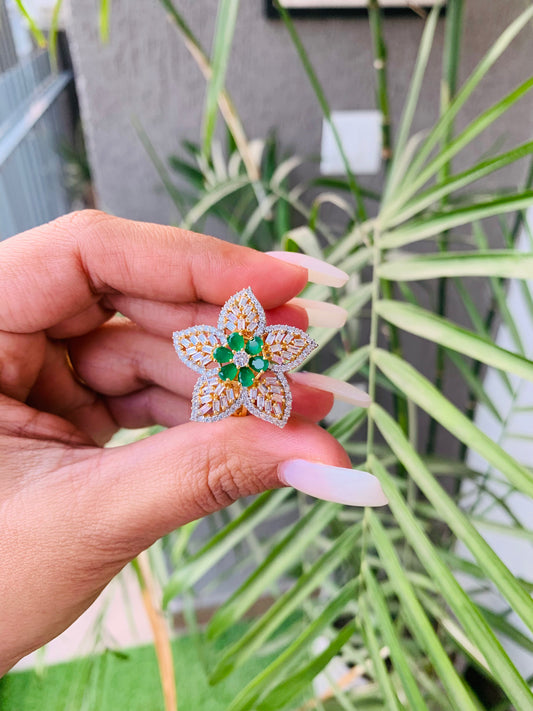 Two Flowers Golden Ring