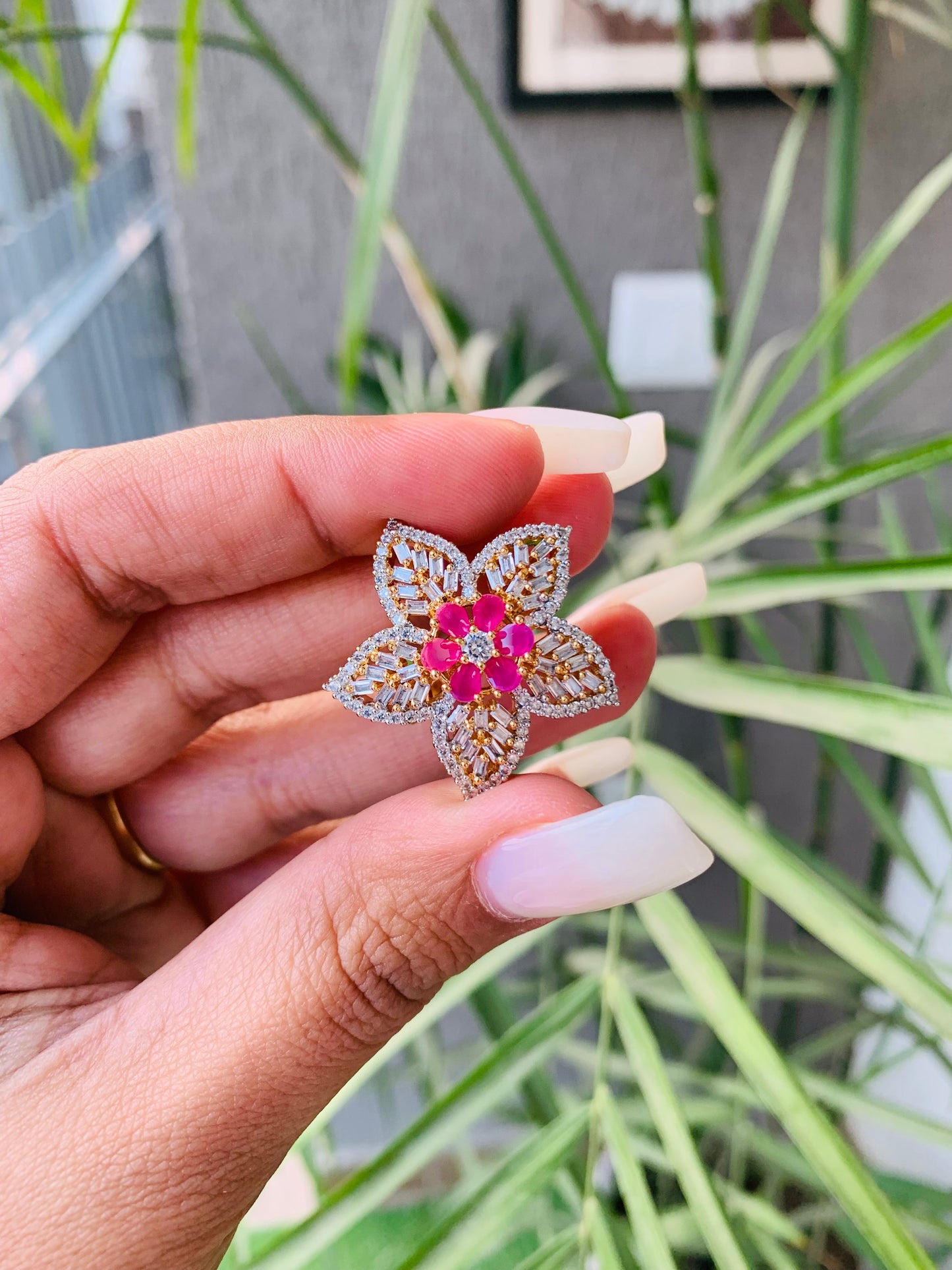 Two Flowers Golden Ring