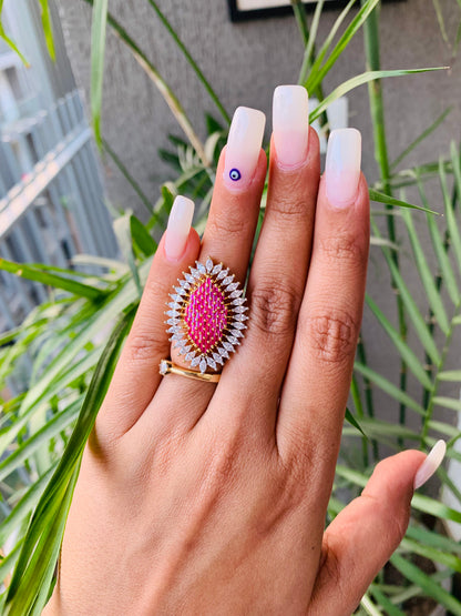 Unique Design Cocktail Ring