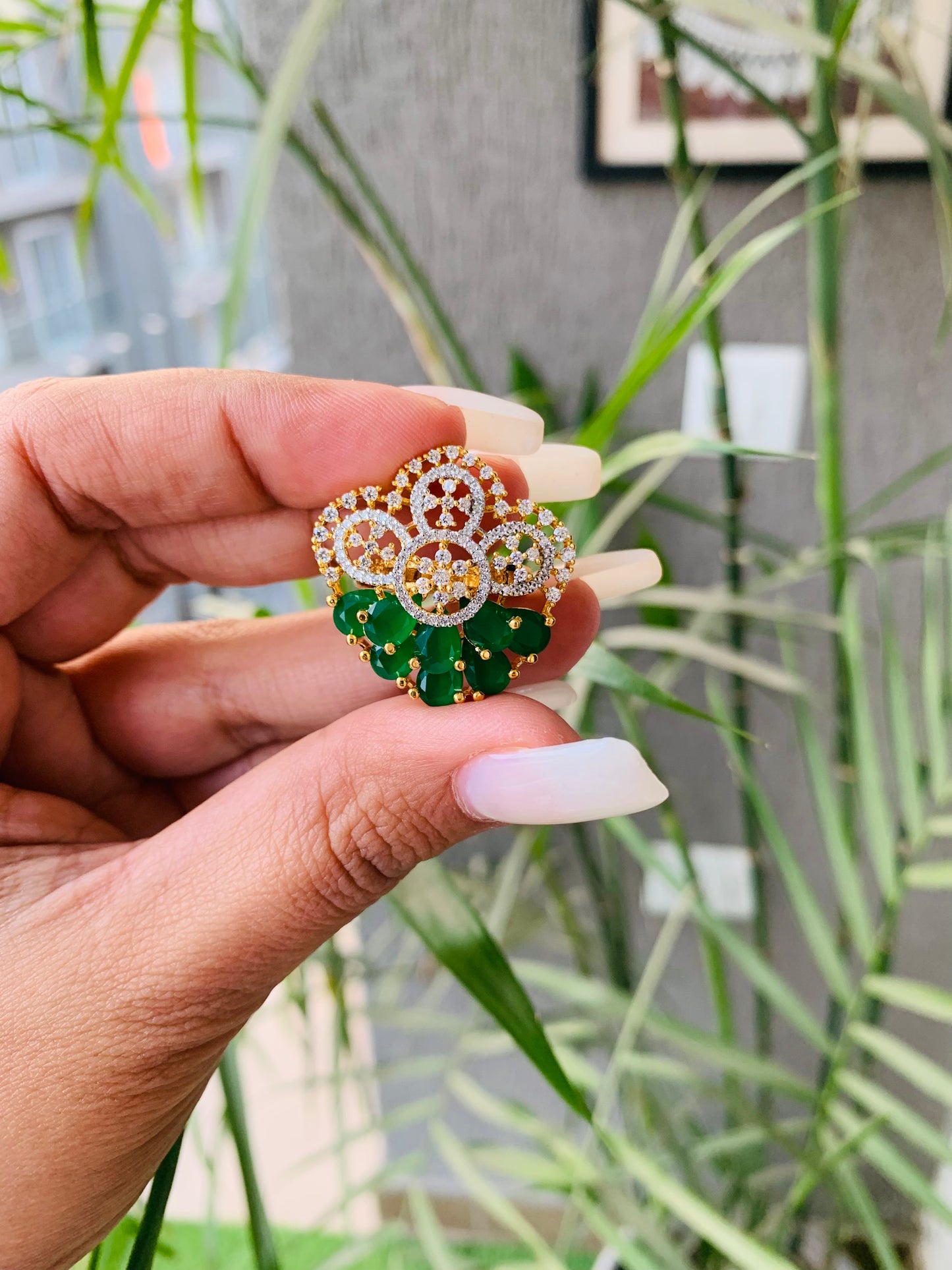 Golden Unique Flower Ring