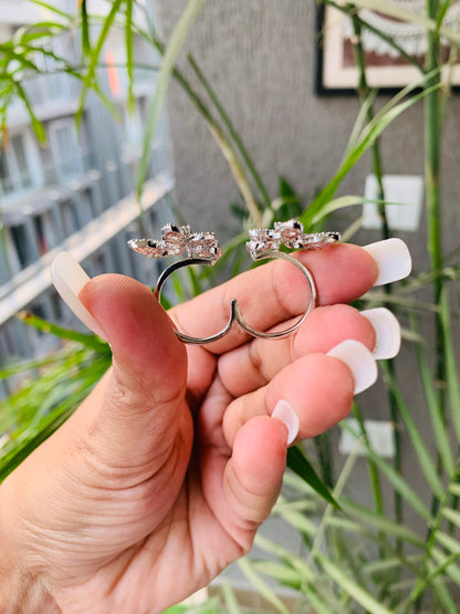 Double Finger Silver Ring