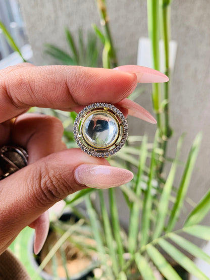 Unique Shaped Polki Studs