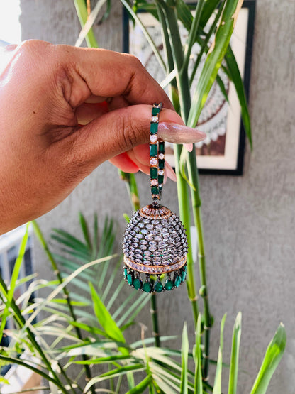 Emerald Green Big Baali Jhumka