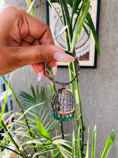 Emerald Green Big Baali Jhumka