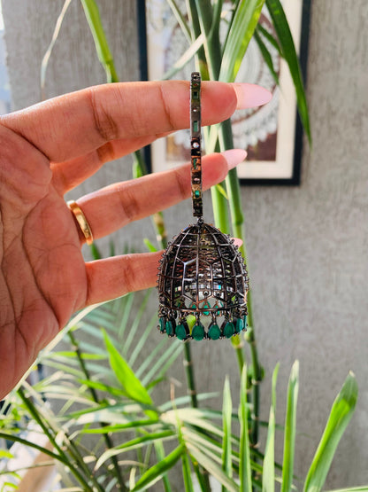 Emerald Green Big Baali Jhumka