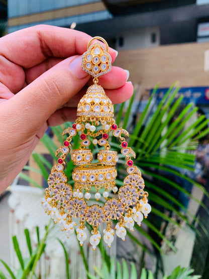 Golden Jhumar earrings