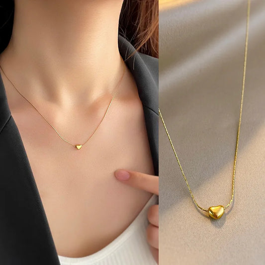Golden Heart Whisper Necklace