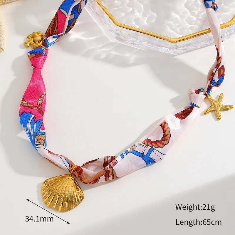 Coastal Charm Scarf Necklace