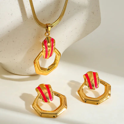 Coral Muse Pendant Set