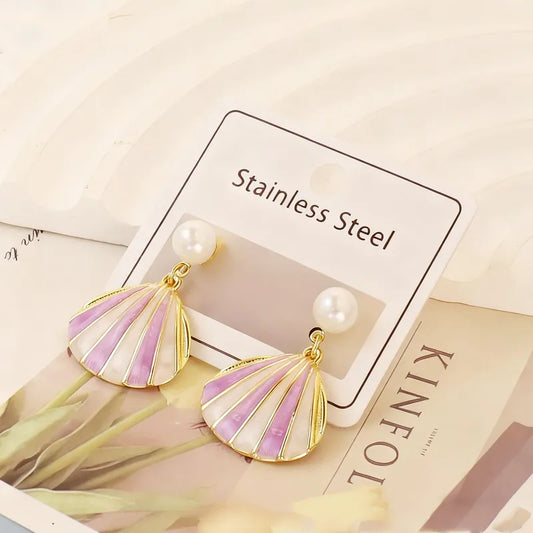 Anti Tarnish Ocean Shell Earrings