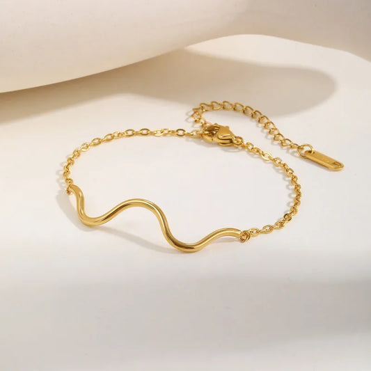 Golden Wave Bracelet