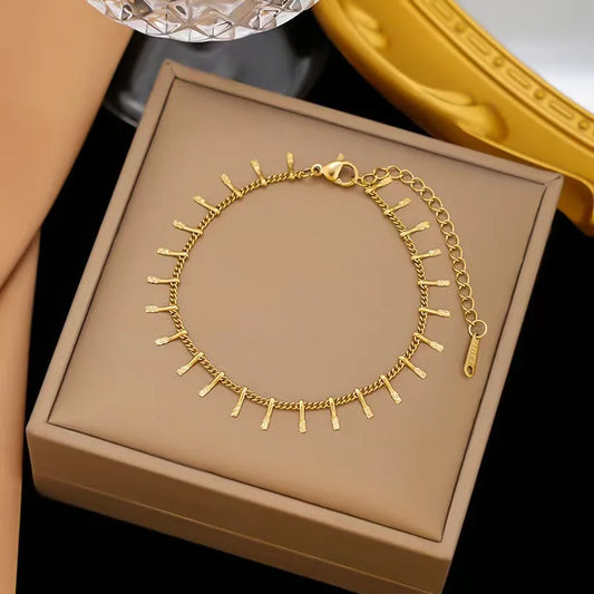 Golden Fringe Charm Bracelet