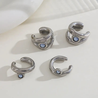 304 Stainless Steel PVD Coated Geometric Waterproof Non Tarnish Casual Modern Style Simple Style Ear Cuffs Earrings For Women's