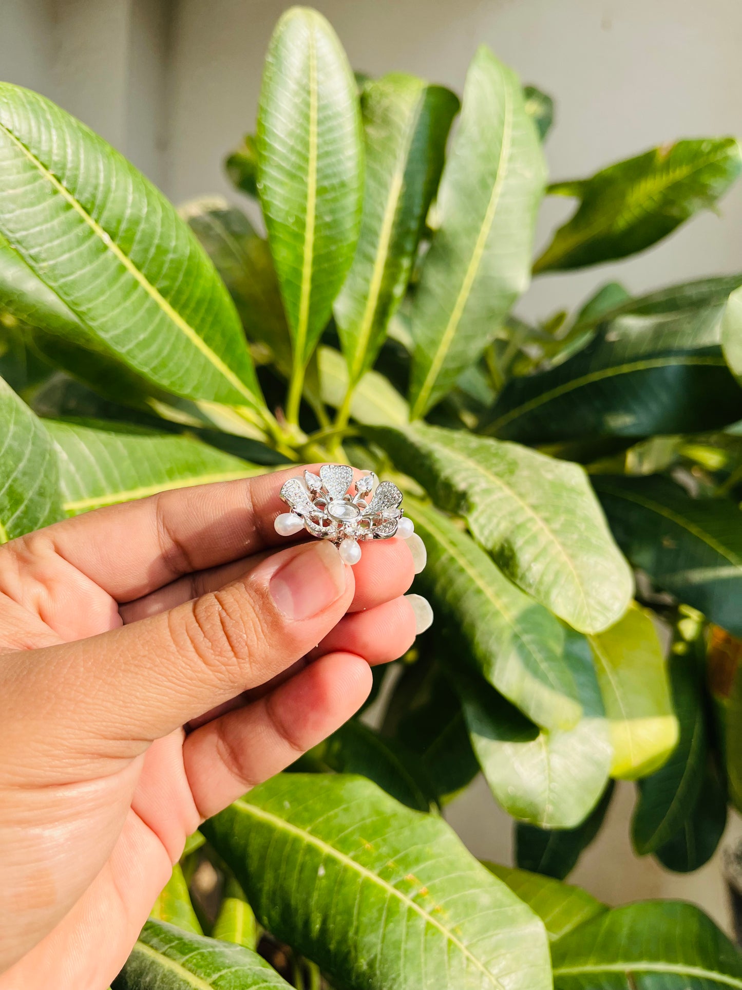 Pearl and Micro AD Designer Ring