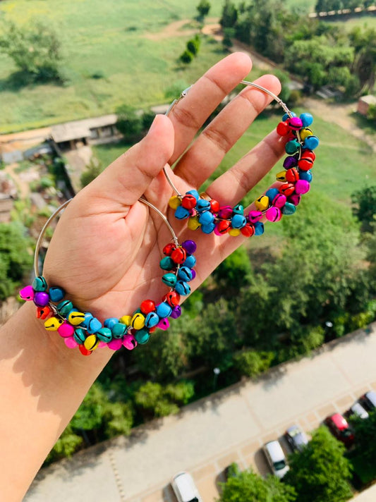 Multicolor Ghunghroo Hoops