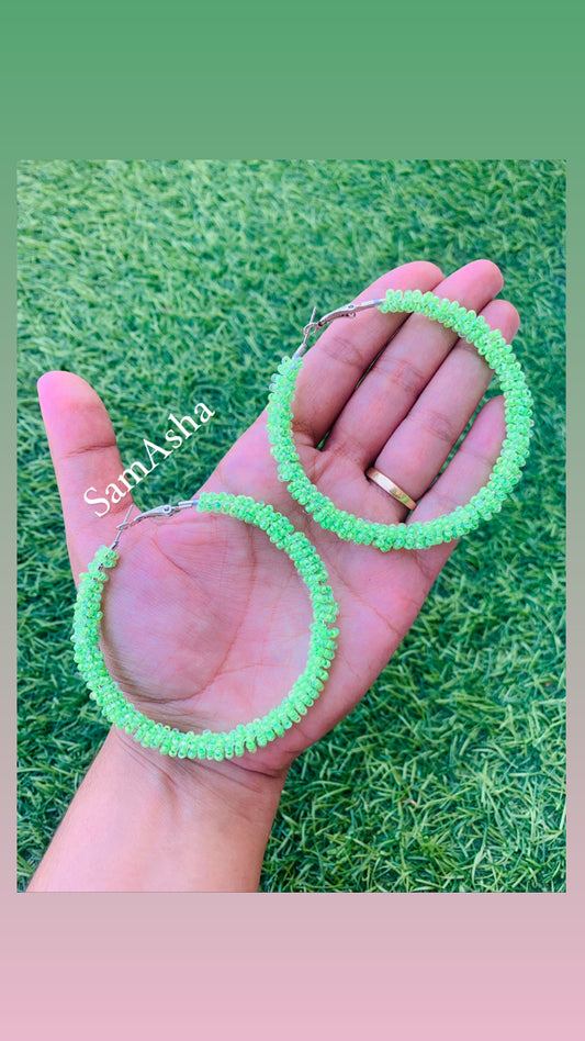 Beaded Hoops