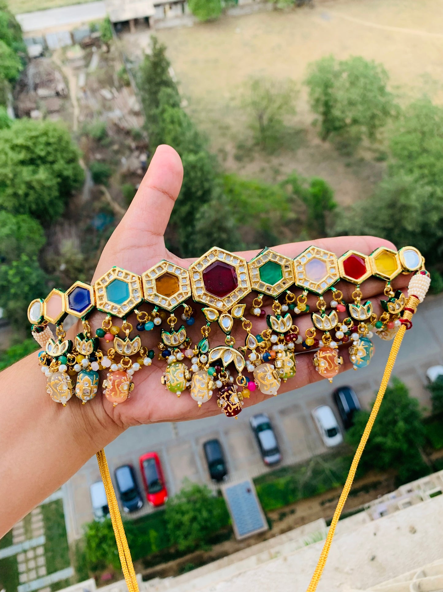 Navratna Multicolor Choker