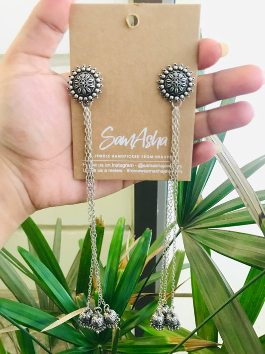 Studs with Long Jhumka Drops