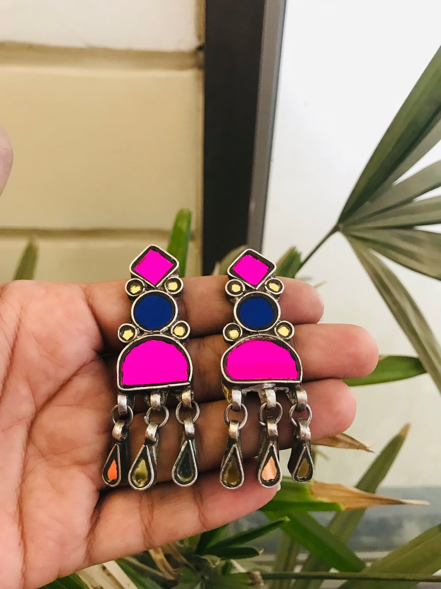 Nazia Afghani Glass Earrings