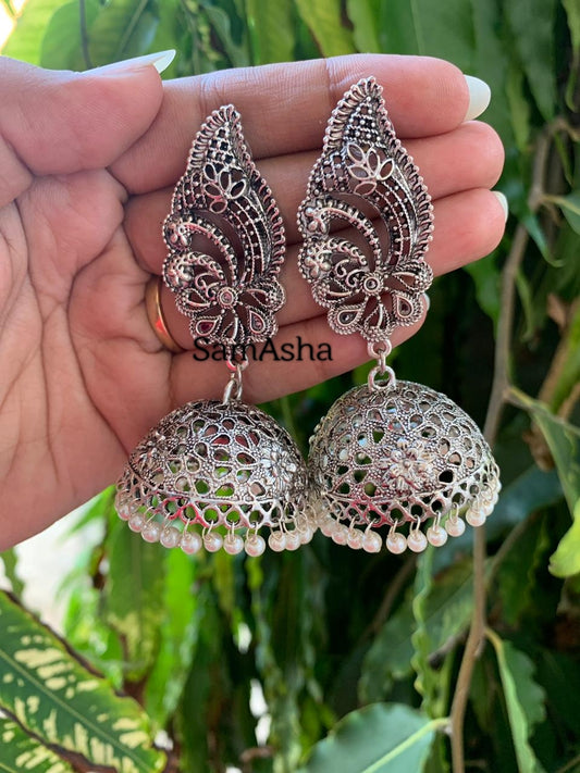 Big Designer Stud Jhumkas